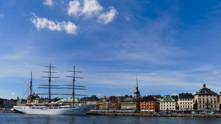 Palaces of Stockholm old town (Gamla stan) facing Lake Malaren watersのeditorial素材