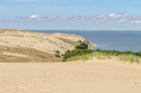 The so-called dead dunes (or gray dunes) are one of the landmarks of the Curonian Spit in Lithuania, Europeの写真素材