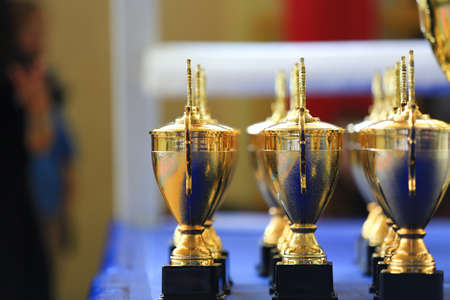 Stack gold trophy cup