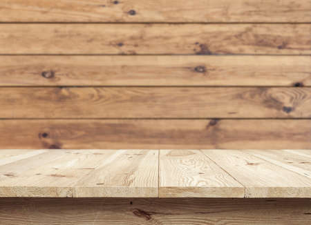 Wooden tablet with wood backgroundの写真素材