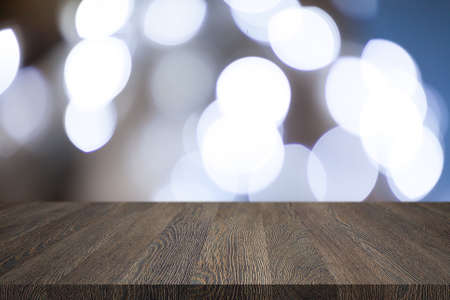 Wooden tablet on abstract background