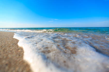 Sea beach and blue skyの写真素材