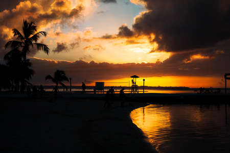 Beautiful natural night sea tropical landscapeの写真素材
