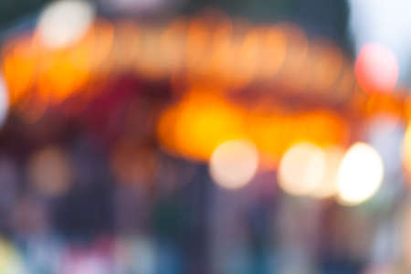 Dark abstract street light bokeh background, night street blur backgroundの写真素材