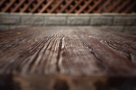 Wooden brown abstract texture desk backgroundの写真素材