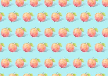 Collection of beautiful exotic fruits in the form of a pattern backgroundの写真素材