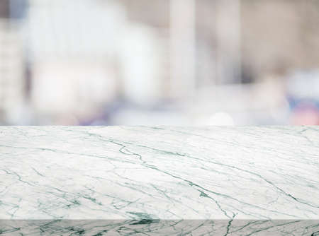 Concept woden desk on interior bokeh blur backgroundの写真素材