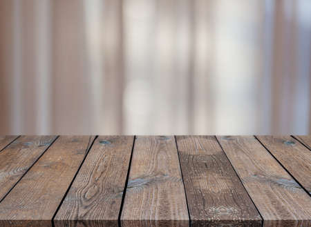 Wooden brown textured desk or table. Wooden texture table background