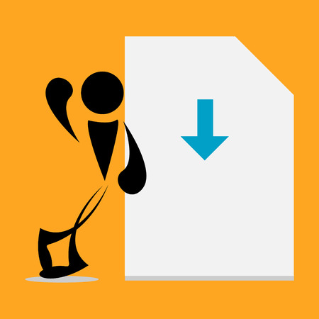 the man with the fileのイラスト素材