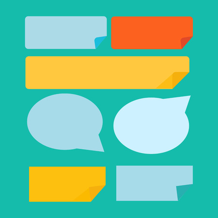 set of seven flat framesのイラスト素材