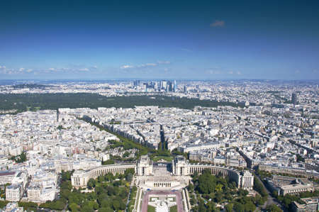 The city of Paris taken from the Eiffel Tower, France.の写真素材