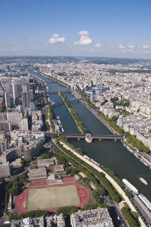 The city of Paris taken from the Eiffel Tower, France.の写真素材