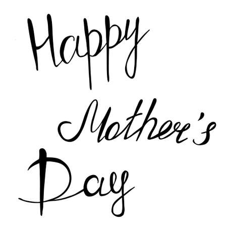 Happy mothers day hand lettering handmade calligraphyのイラスト素材
