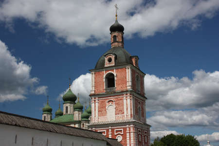 Russia, Yaroslavl region, Pereslavl  Goritskii monastery  Church of the Epiphany with a bell tower 