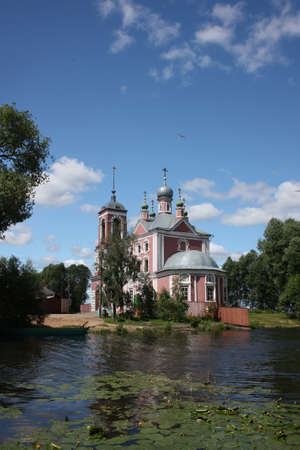 Russia, Yaroslavl region, Pereslavl  Forty Martyrs Church in the mouth of the river Trubezh 