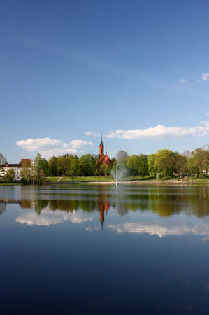 Lake Druskonis in Druskininkai, Lithuaniaの写真素材