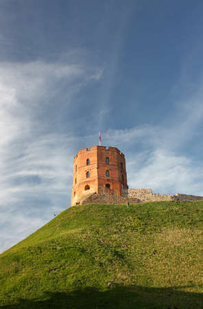 Gediminas Tower on Castle Hill in Vilnius, Lithuaniaのeditorial素材