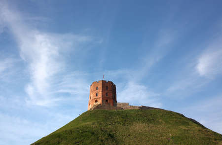 Gediminas Tower on Castle Hill in Vilnius, Lithuaniaのeditorial素材