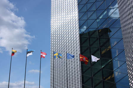 The modern high-rise building. Lithuania, Vilniusのeditorial素材