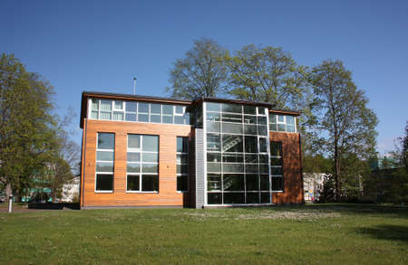 Modern building in the town of Druskininkai, Lithuaniaのeditorial素材