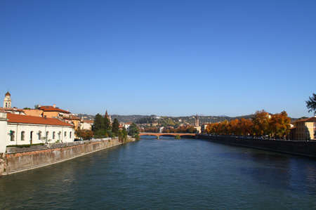 River Adige in Verona. Italy