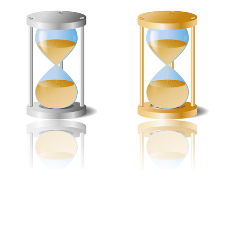 Hourglass gold and silver shades 