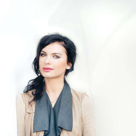 portrait of a beautiful brunetteの写真素材