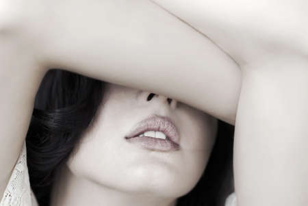 beautiful female lipsの写真素材