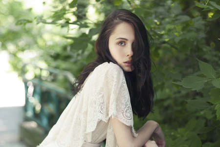 portrait of sexy brunetteの写真素材