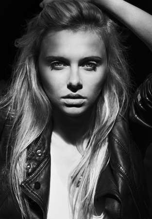 fashion portrait of a beautiful girlの写真素材