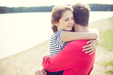 beautiful young happy couple の写真素材
