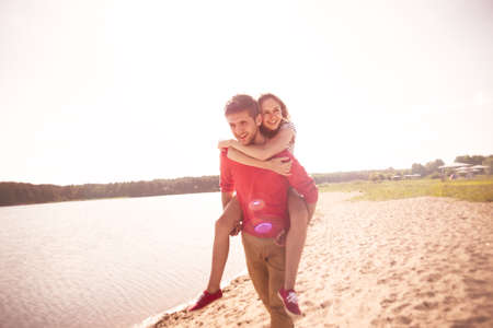 beautiful young couple in loveの写真素材