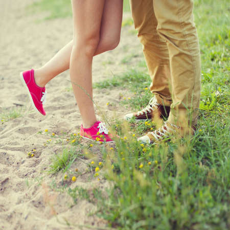 kiss loving coupleの写真素材