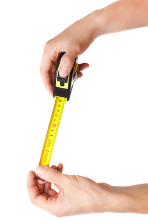 Centimeter in handsの写真素材