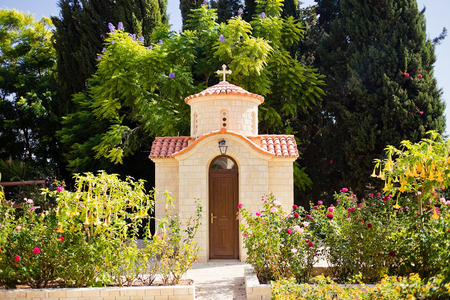 Monastery of Saint George Alamanou in Cyprus. Agios Georgios Alamanou, Limassol. Beautiful chapel.の写真素材