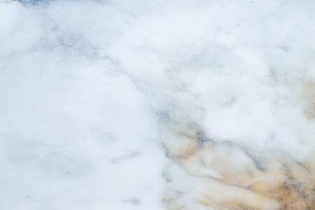 Slightly lightened slices marble background. Horizontal image. Cold and warm gray, blue, yellow...