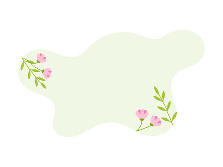 Abstract spring background with copy space for text and with flowers. Vector templatesのイラスト素材