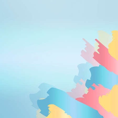Bright background with multi-colored brush strokes on the side with space for text. Wedding...