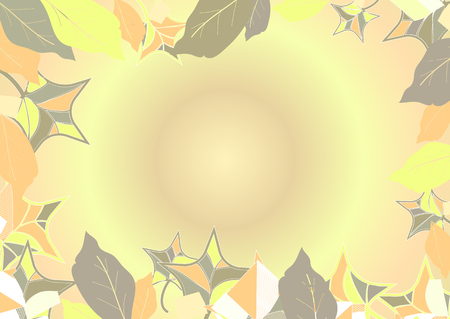 Vector illustration - autumn leaves backgroundのイラスト素材
