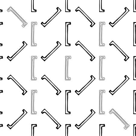 Abstract hand drawn vector seamless pattern, texture. Black and white wallpaper in grunge style. background.のイラスト素材