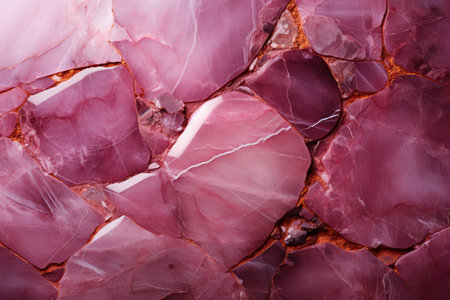 Texture of pink marble with golden veins and inclusions. Generative AIの素材
