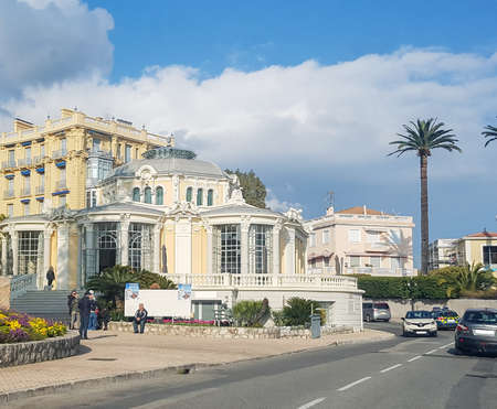 The resort town of Beaulieu-sur-Mer located in the South of France . Beausoleil Casino.のeditorial素材