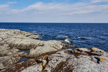 A trip through Lake Ladoga in Mayの写真素材