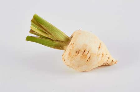 fresh parsnip on white background