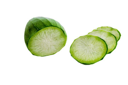 radish green (lobo), isolated on white background.の写真素材