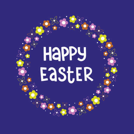 Vector lettering illustration Happy Easter