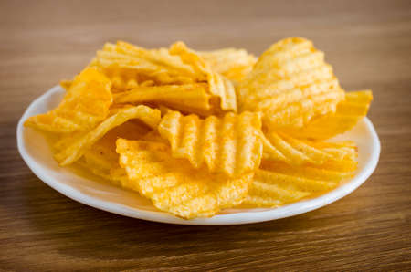 Chips are in white plate