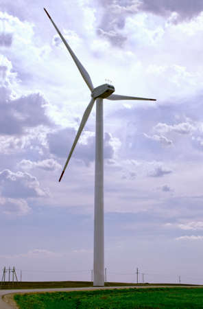 wind turbine works in the field