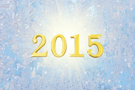 2015 text is colored mirror backgroundの写真素材