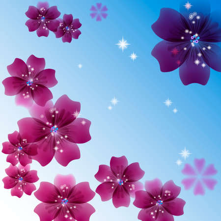 Wedding card or invitation with abstract floral background. Greeting card in grunge or retro style. Elegance Seamless pattern with flowers roses, floral illustration in vintage styleのイラスト素材